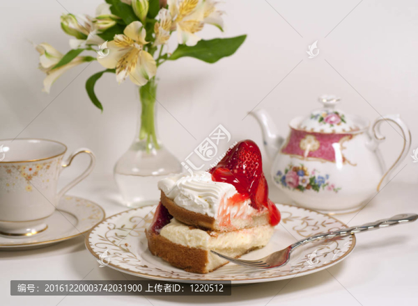 與strawberyy短蛋糕下午茶
