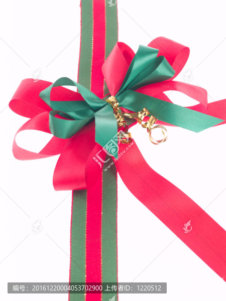 白色背景禮品緞帶蝴蝶結(jié)