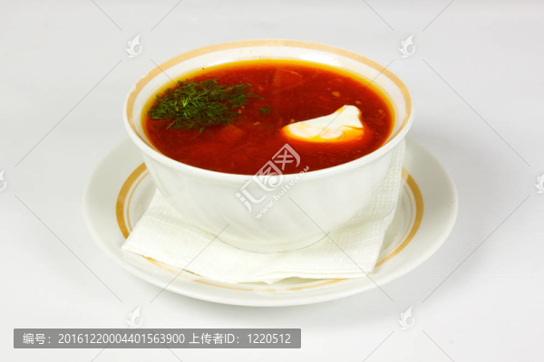 烏克蘭和俄羅斯民族的紅湯羅宋湯