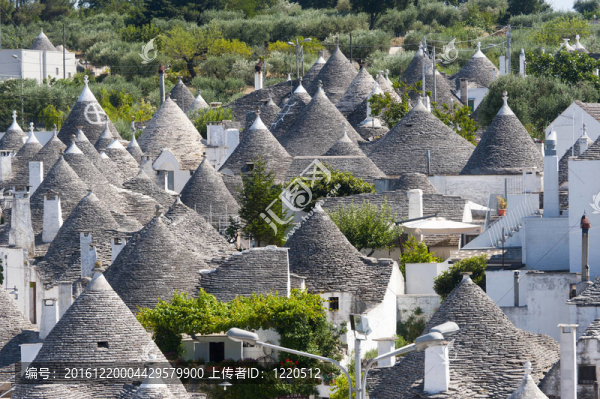 阿爾貝羅貝洛（Bari；普利亞；意大利）：在特魯利鎮(zhèn)全景