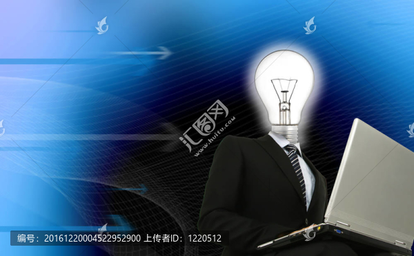 商人與開放式筆記本電腦燈頭