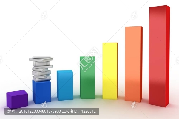 帶空白書籍的3D圖形欄