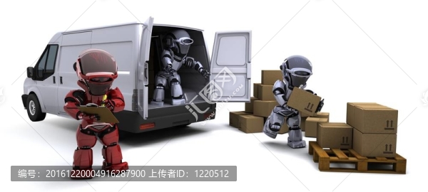 裝載貨車的運輸箱機器人