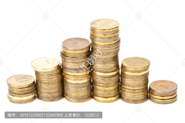 連續(xù)堆疊的金幣