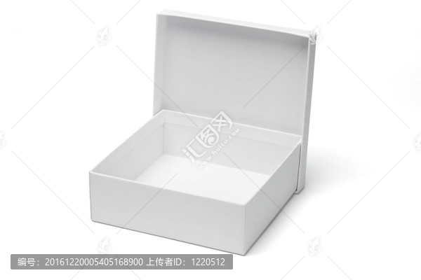 打開空白色禮品盒