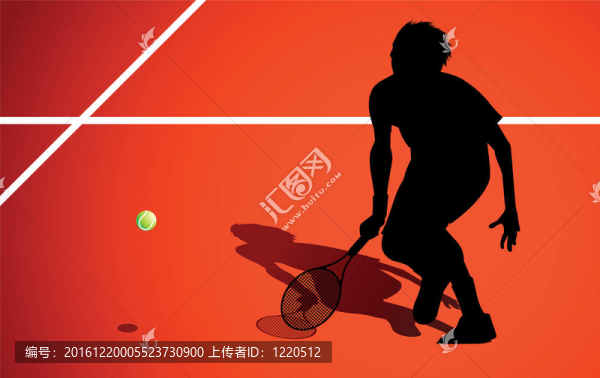 網(wǎng)球運(yùn)動(dòng)員的剪影