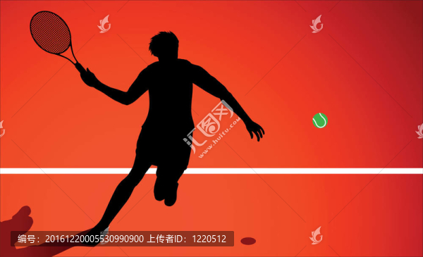 網(wǎng)球運動員的剪影