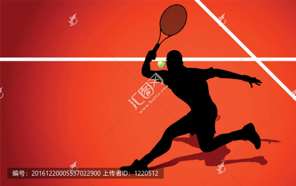 網(wǎng)球運(yùn)動(dòng)員的剪影