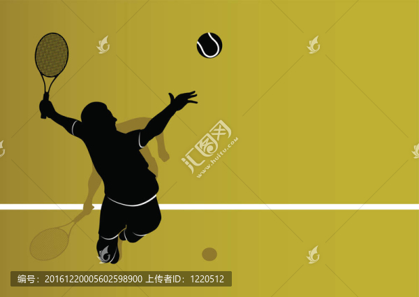 網(wǎng)球運動員的剪影