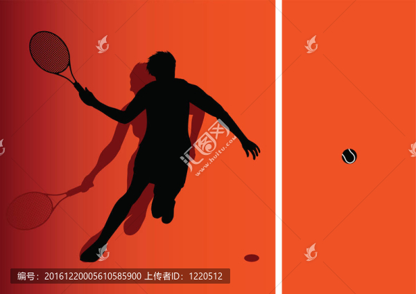 網(wǎng)球運動員的剪影