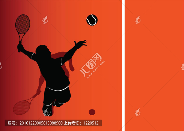 網(wǎng)球運動員的剪影