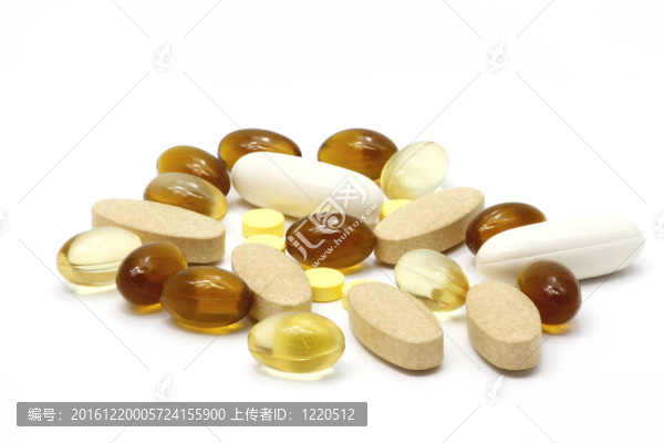 白色背景藥丸