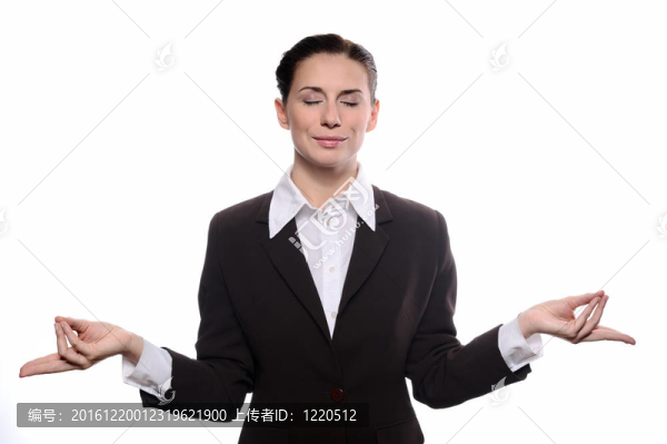 年輕女商人沉思中