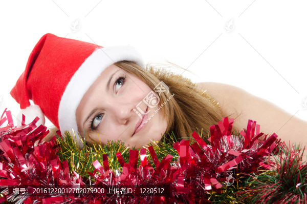 帶禮物的圣誕女孩