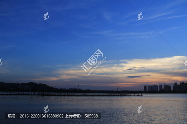 梅溪湖夕陽晚霞
