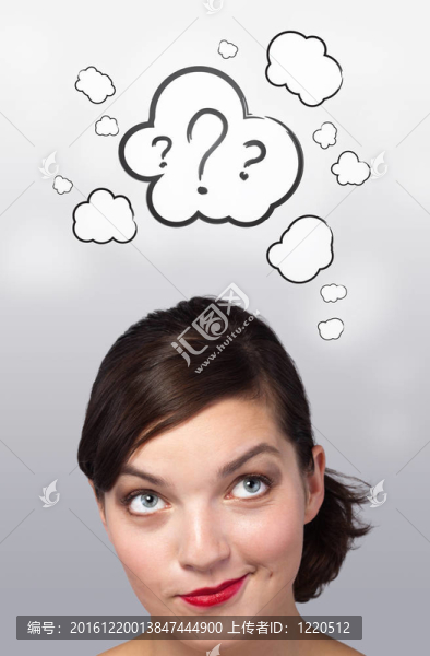 年輕的頭看著白色的痕跡