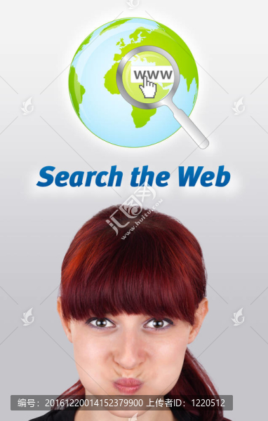 年輕女孩看互聯(lián)網(wǎng)類型圖標