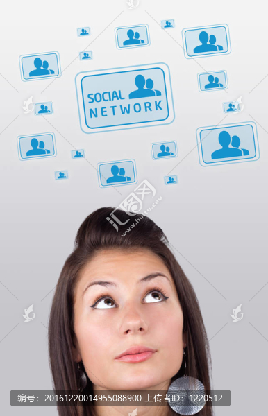 年輕女孩看社會(huì)類(lèi)型的圖標(biāo)和標(biāo)志