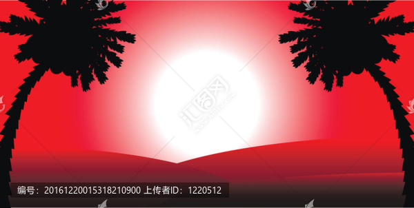 日落時分撒哈拉沙漠