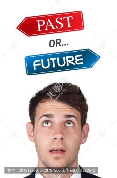 年輕的頭看著積極的消極跡象