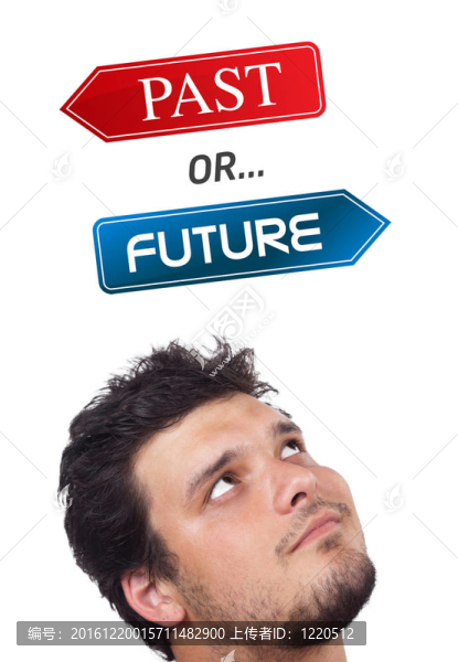 年輕的頭看著積極的消極跡象