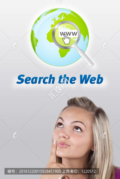 年輕女孩看互聯(lián)網(wǎng)類型圖標(biāo)