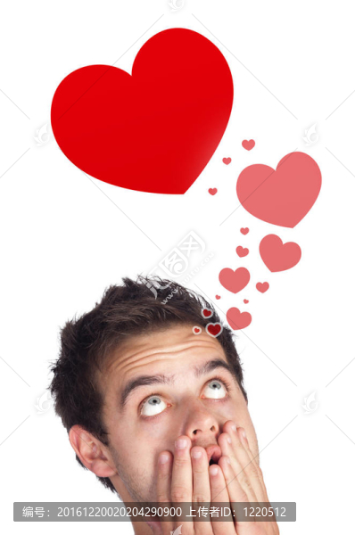 年輕的頭看著愛類型的圖標