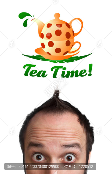 年輕的頭看著娛樂的跡象