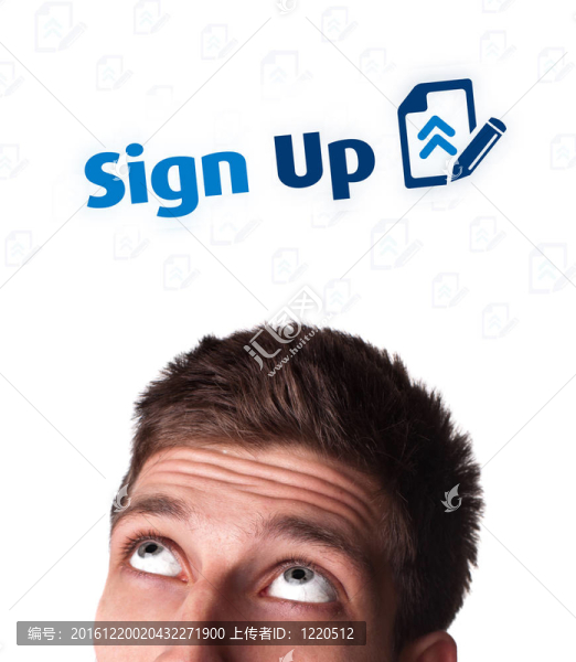 年輕的頭看著互聯(lián)網(wǎng)類型的圖標(biāo)