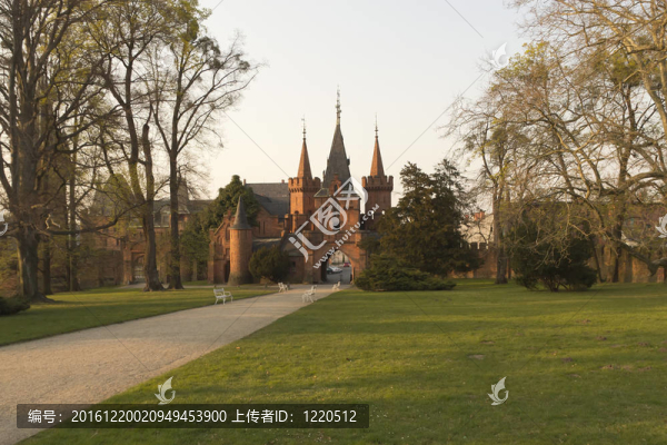 城堡赫拉德茨NAD,moravici日落（捷克共和國）