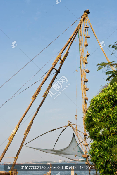 在交趾的中國(guó)漁民網(wǎng)；喀拉拉邦；印度