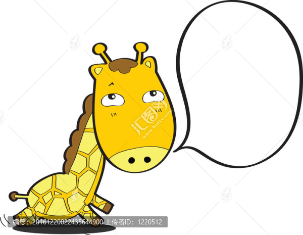 卡通泡泡長頸鹿