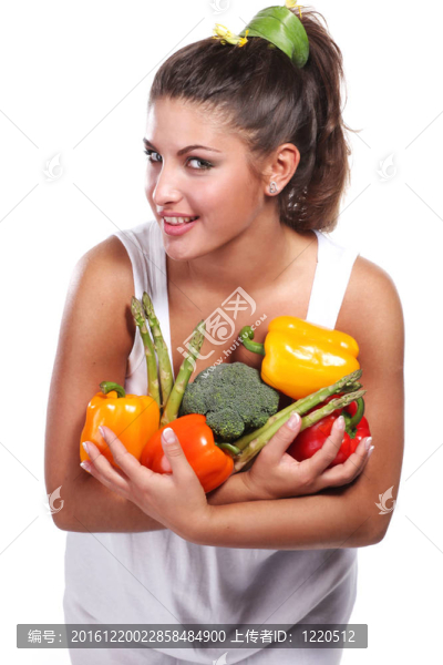 女人和蔬菜