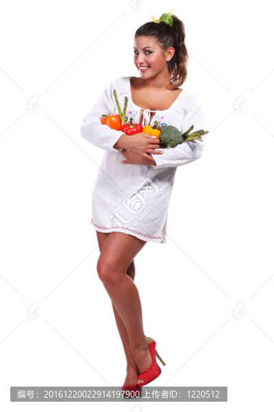 女人和蔬菜