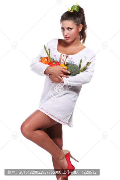 女人和蔬菜