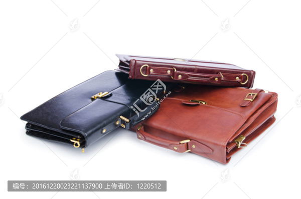 公文包孤立在白色