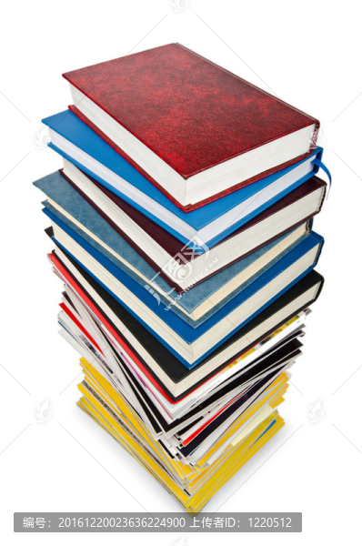 白色的高疊圖書