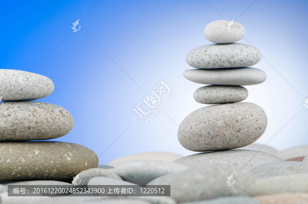 卵石堆積反對梯度背景