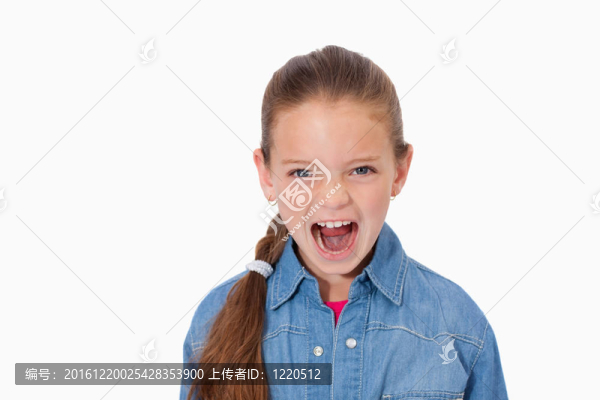 不幸的女孩尖叫