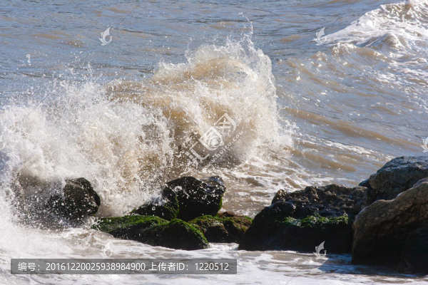 的轉(zhuǎn)動著海浪