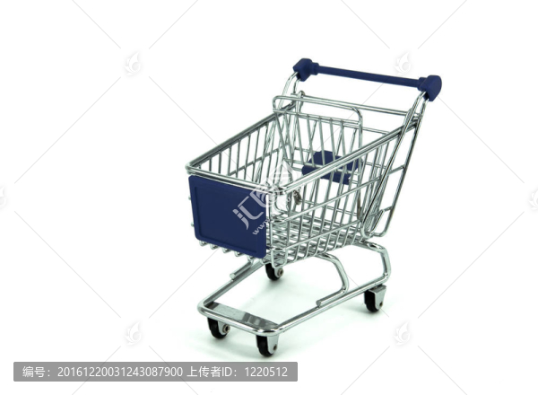 白色背景購物車