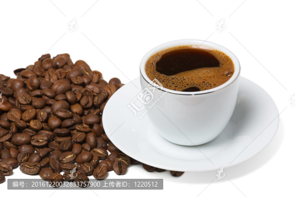 白底咖啡杯