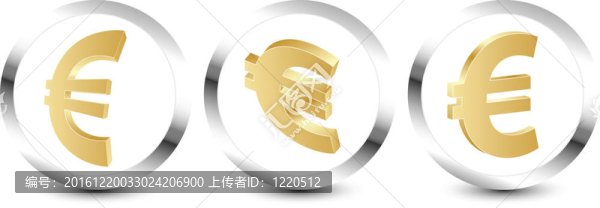 黃金的歐元標志
