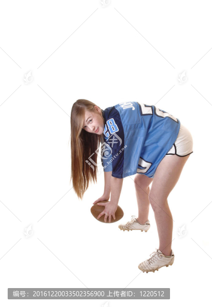 足球的女孩。