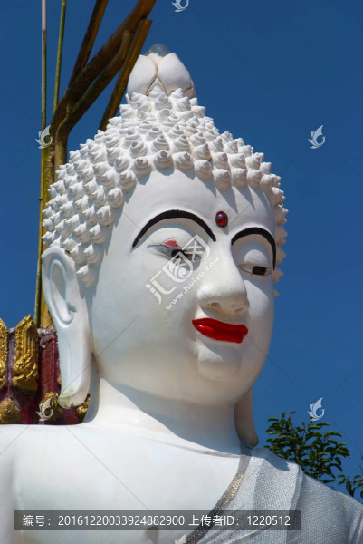 White,Buddha的雕像