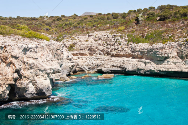 地中海的巴利阿里島的馬洛卡景觀