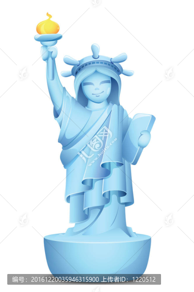 自由女神像的模型