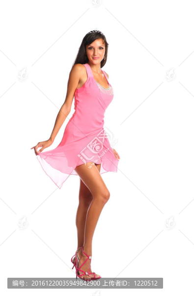 年輕漂亮的黑發(fā)女人隔離
