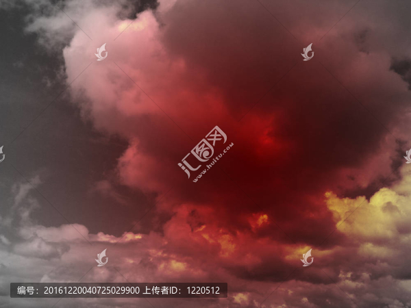 世界末日的天空；世界末日的概念；全球變暖