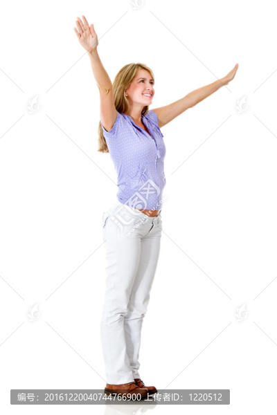 快樂(lè)的女人手臂